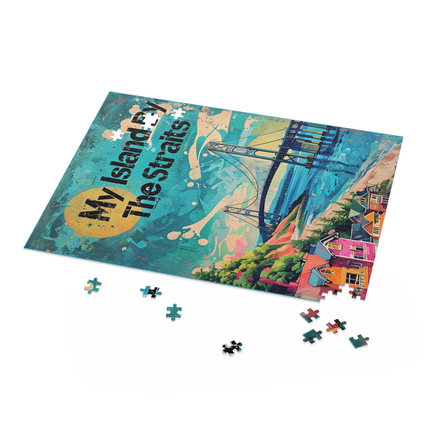 Mackinac Island, Mackinac Bridge, Great Lakes, Mackinaw City Michigan, Upper Peninsula Puzzle (120, 252, 500-Piece), Mother's Day Gift Idea