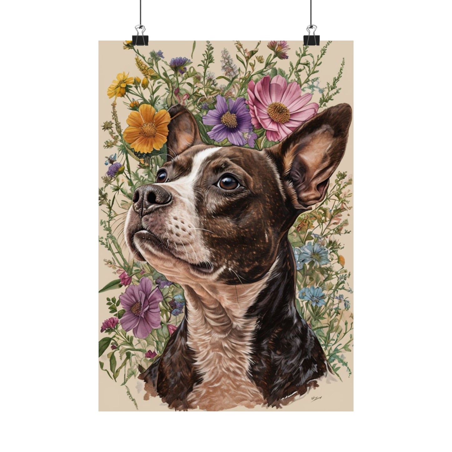 Poster - Jack Russel Boston Terrier Mix BoJack Matte Vertical