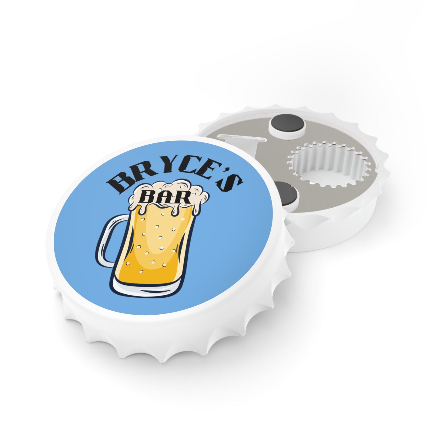 Personalized Bottle Opener, Fridge Magnet, Bar Decor, Father's Day Gift, Groomsmen Gifts, Coach's Gift, Man Cave Decor