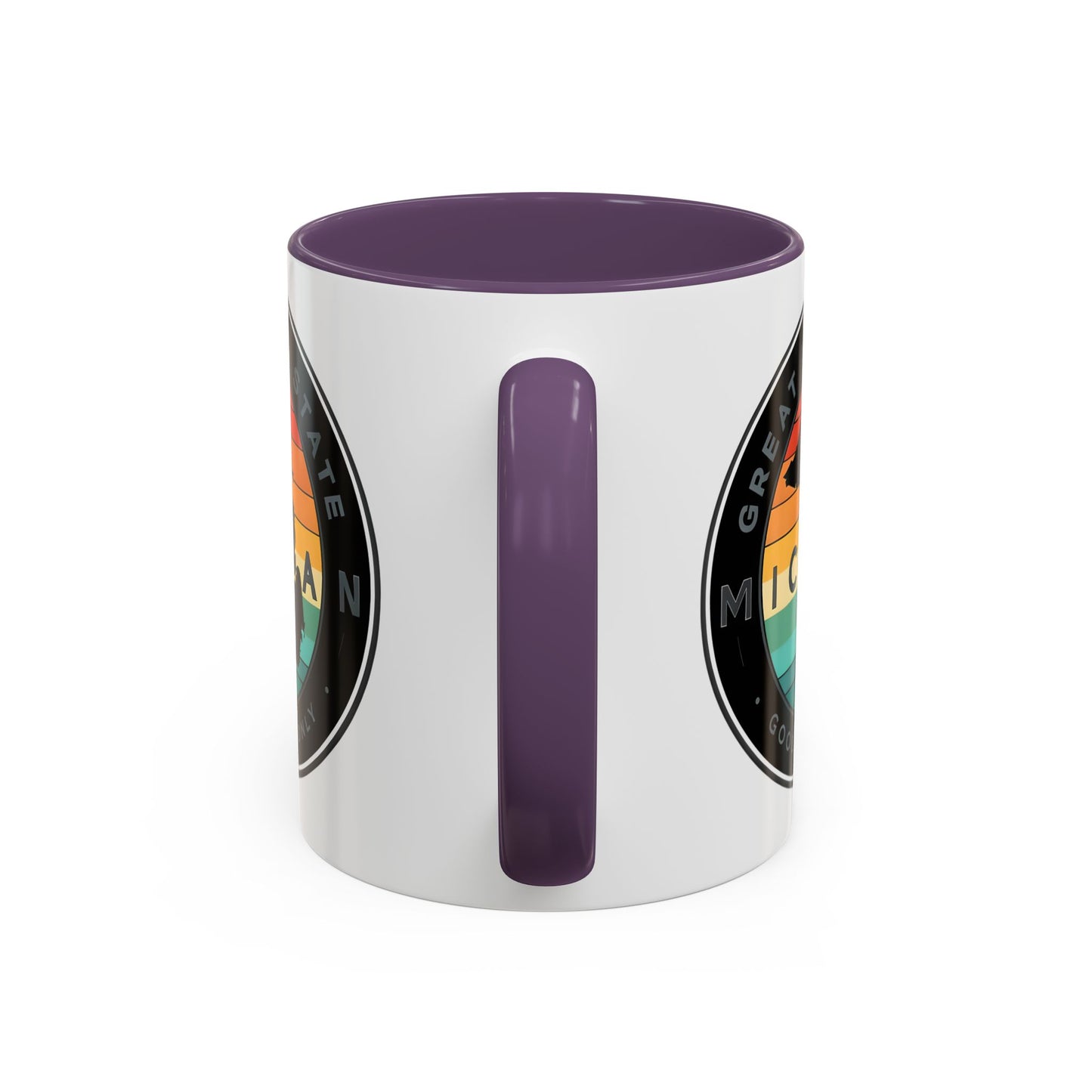 Michigan Accent Coffee Mug, Great Lakes State Cup, Personalized Gift for Michiganders, Camping, Boating, Good Vibes Only
