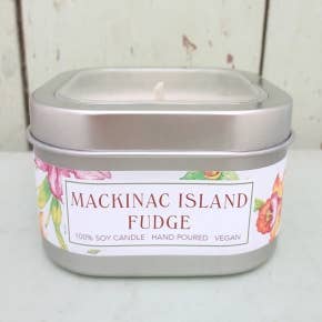 Mackinac Island Fudge Soy Candle in Large Tin - Michigan