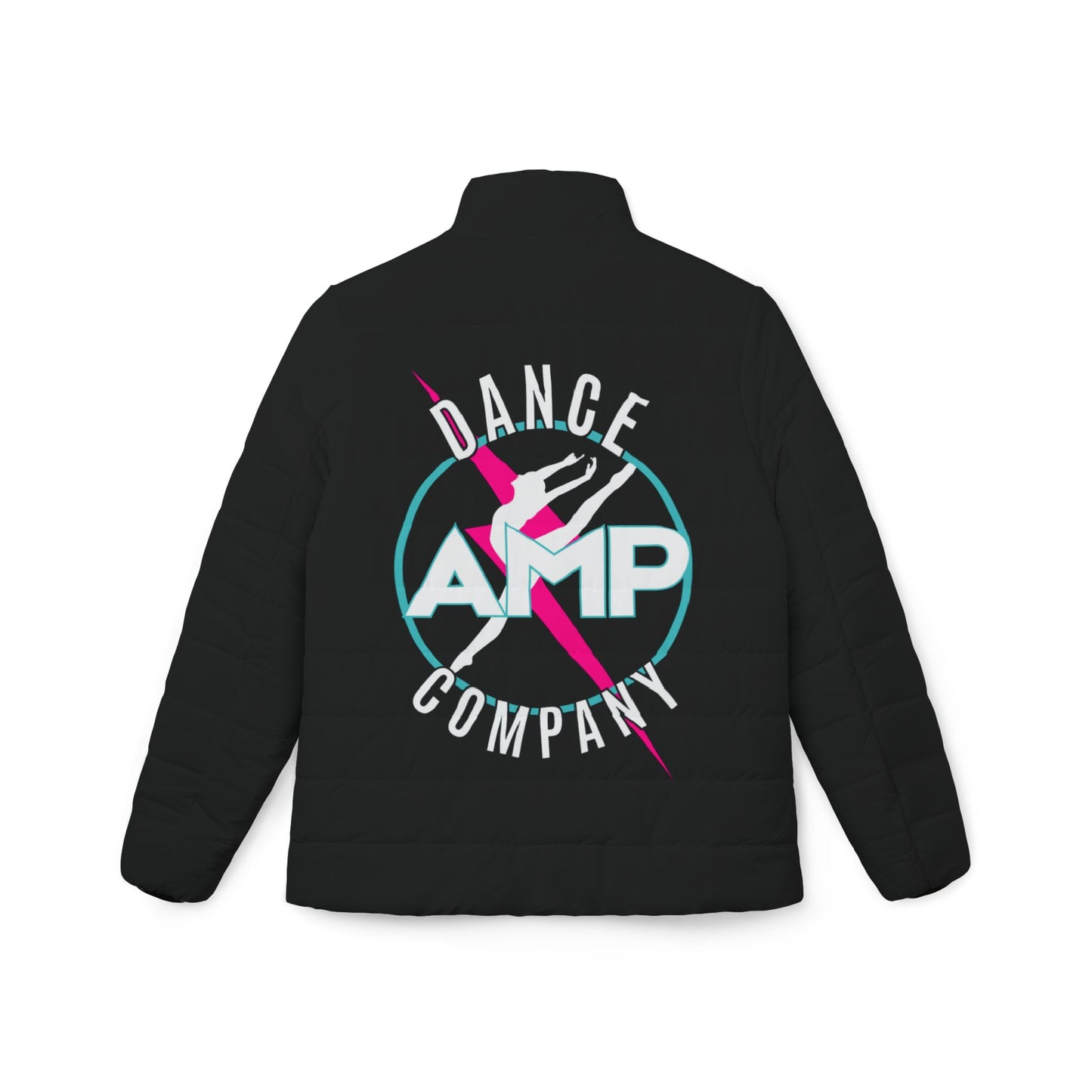 AMP Dance Logo Puffer Ladies Jacket, Custom Create Jacket For Your Dance Studio, Dance Mom, Personalized