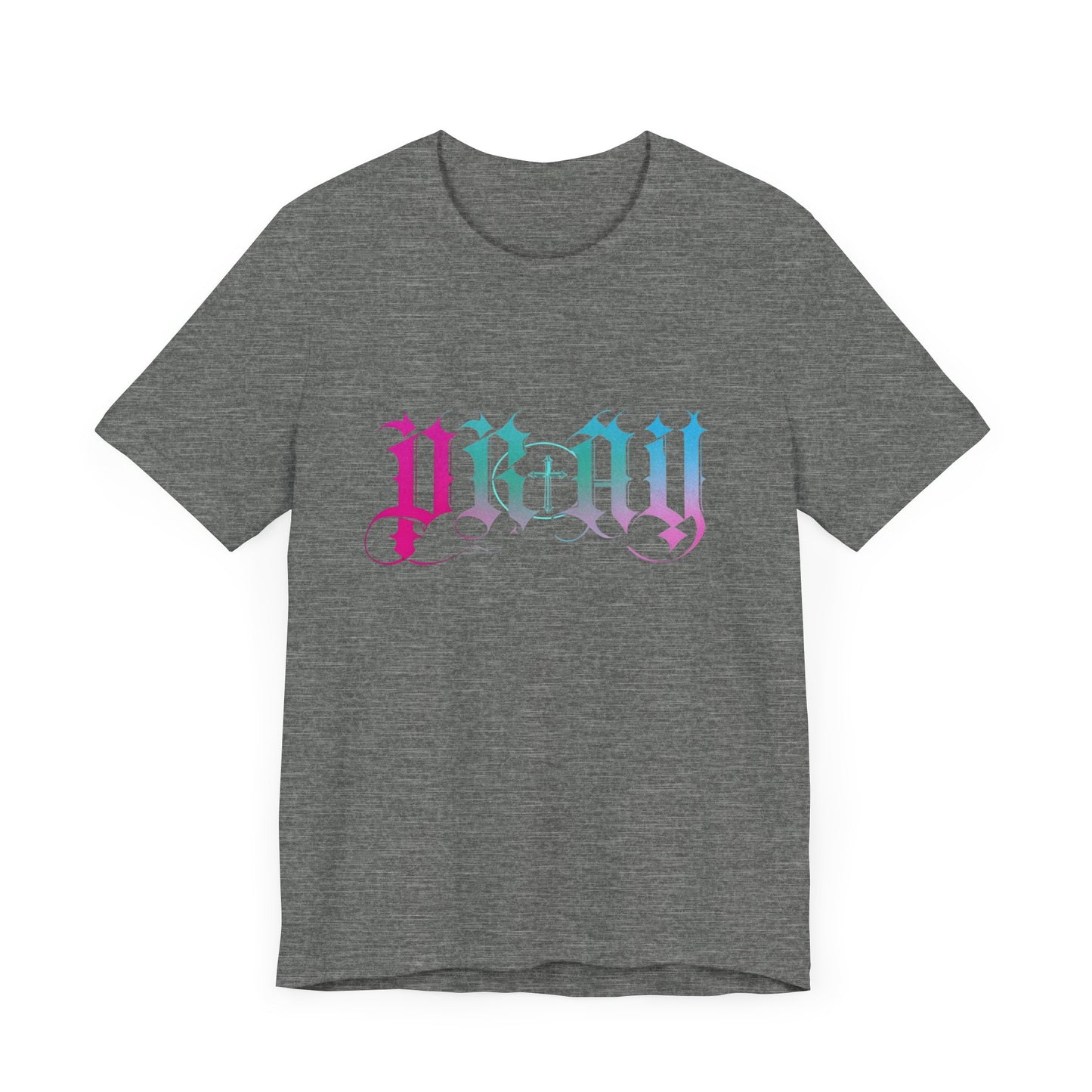 Pray with Cross Unisex T-Shirt, Religious Graphic Tee, Christian Gift, Bella Canvas Shirt, Unisex Jersey Top