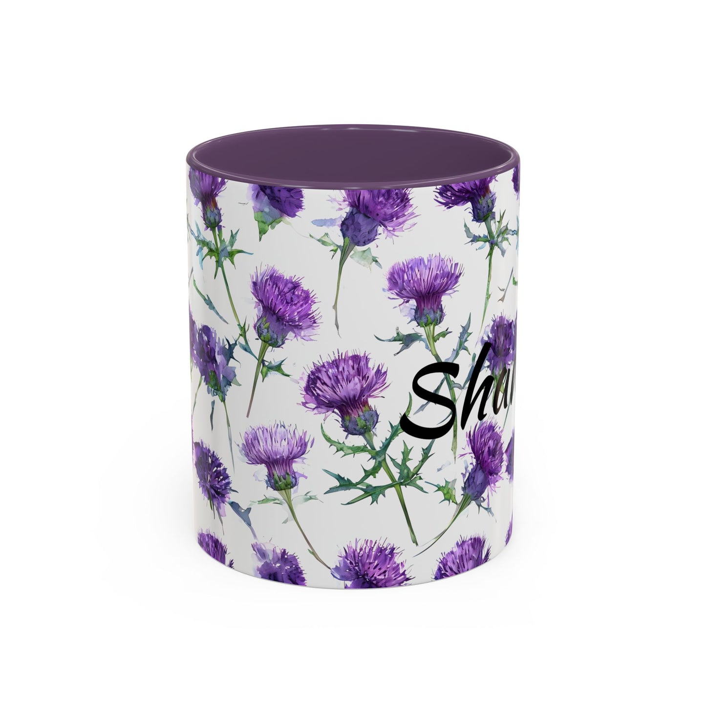 Coffee Mug, Scottish Thistle Design, Tea Cup, Floral Pattern, Gift for Her, Ceramic Mug, Kitchen Decor, Unique Mug, Personalized