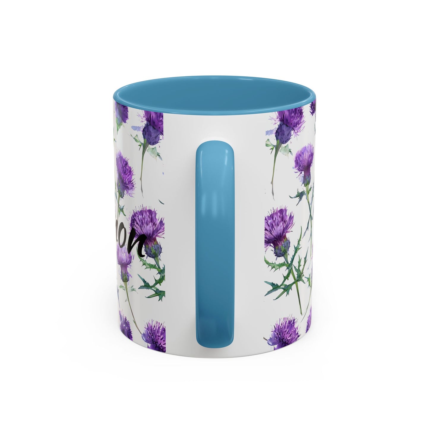 Coffee Mug, Scottish Thistle Design, Tea Cup, Floral Pattern, Gift for Her, Ceramic Mug, Kitchen Decor, Unique Mug, Personalized