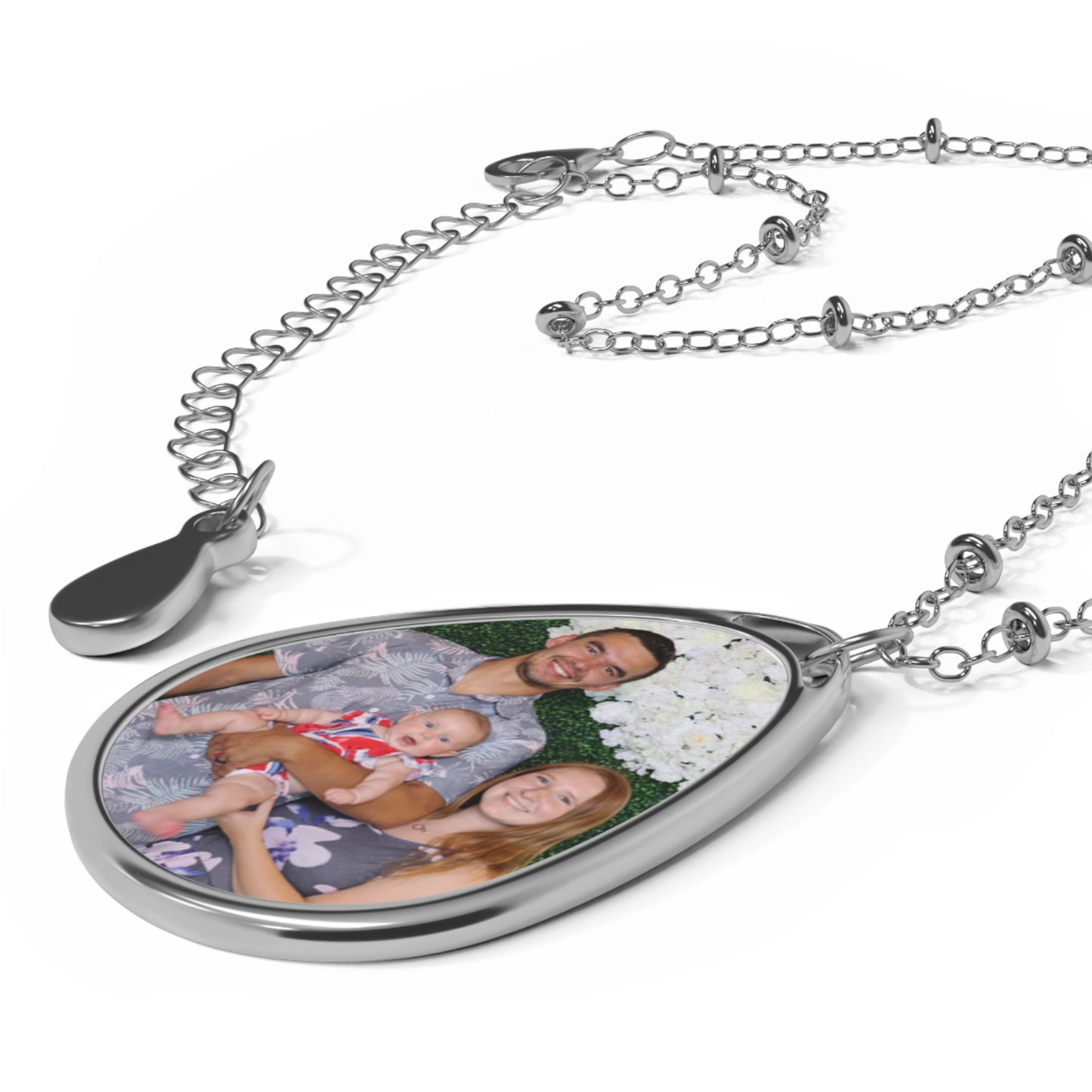 Personalized Custom Oval Necklace, Add Photograph, Valentine's Day, Birthday, Mother's Day, Bridal, Bridesmaid Gift, Mother of Bride Gift