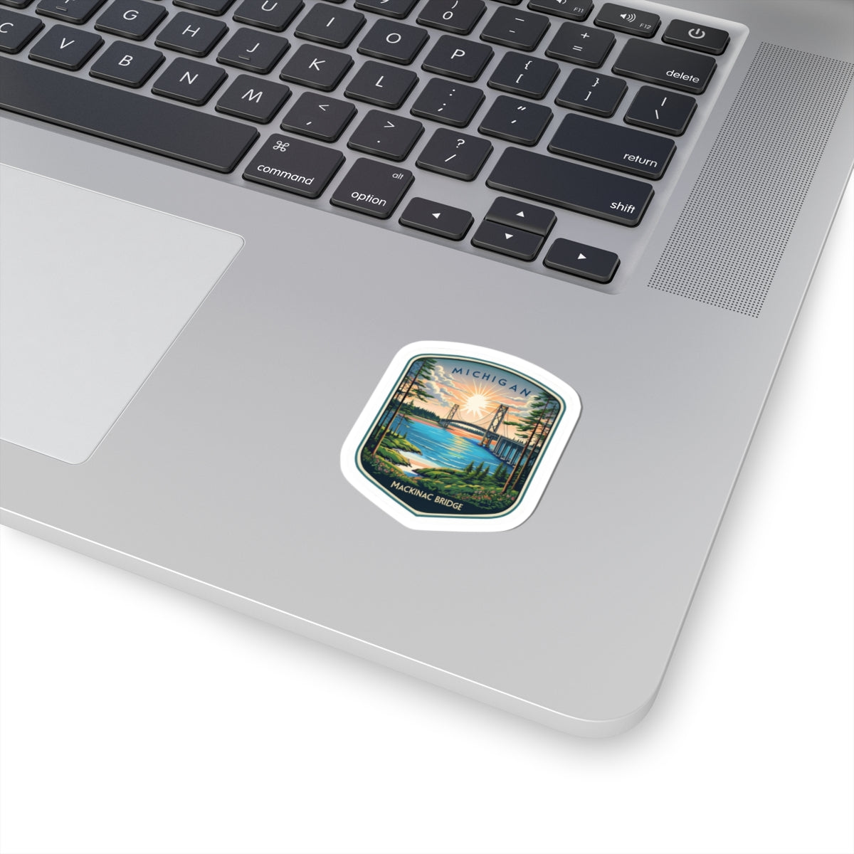 Michigan Mackinac Bridge, Great Lakes, Mackinaw City, St Ignace Kiss-Cut Stickers, Pure Michigan, Notebook, Journal