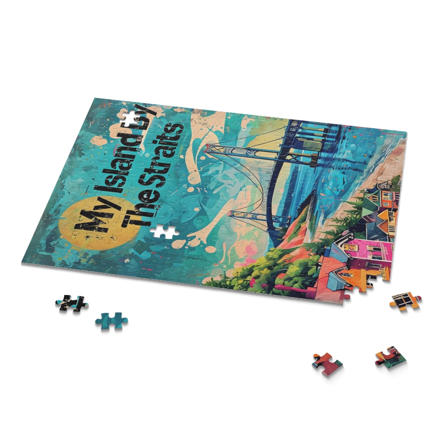 Mackinac Island, Mackinac Bridge, Great Lakes, Mackinaw City Michigan, Upper Peninsula Puzzle (120, 252, 500-Piece), Mother's Day Gift Idea