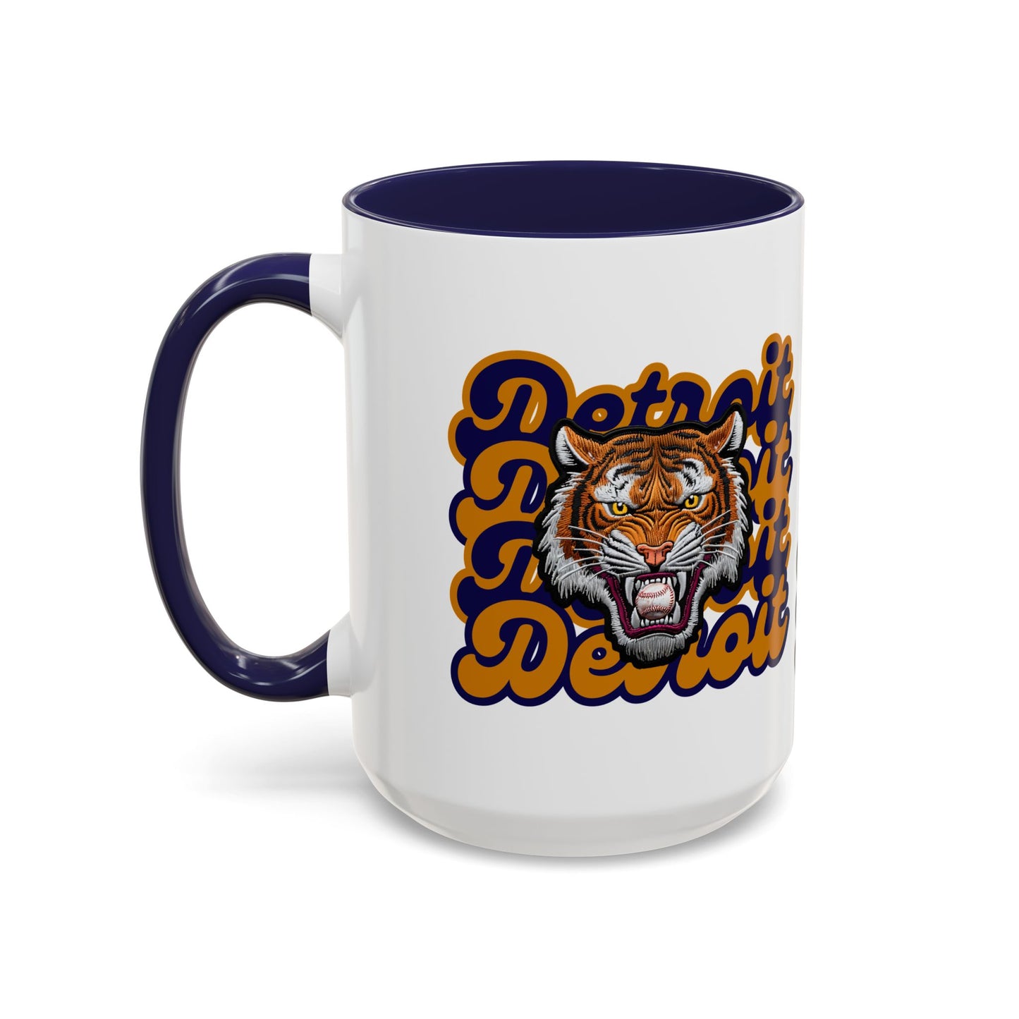 Bold Detroit Baseball, Tiger Coffee Mug, Fun Gift for Detroit Fans, Cute Tea Mug, Customizable Accent Mug, Collectible Sports Mug