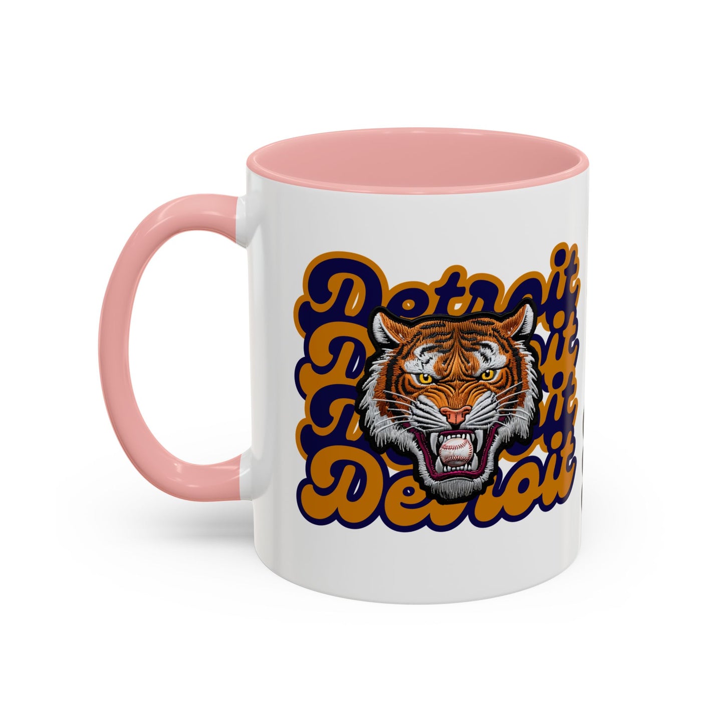Bold Detroit Baseball, Tiger Coffee Mug, Fun Gift for Detroit Fans, Cute Tea Mug, Customizable Accent Mug, Collectible Sports Mug
