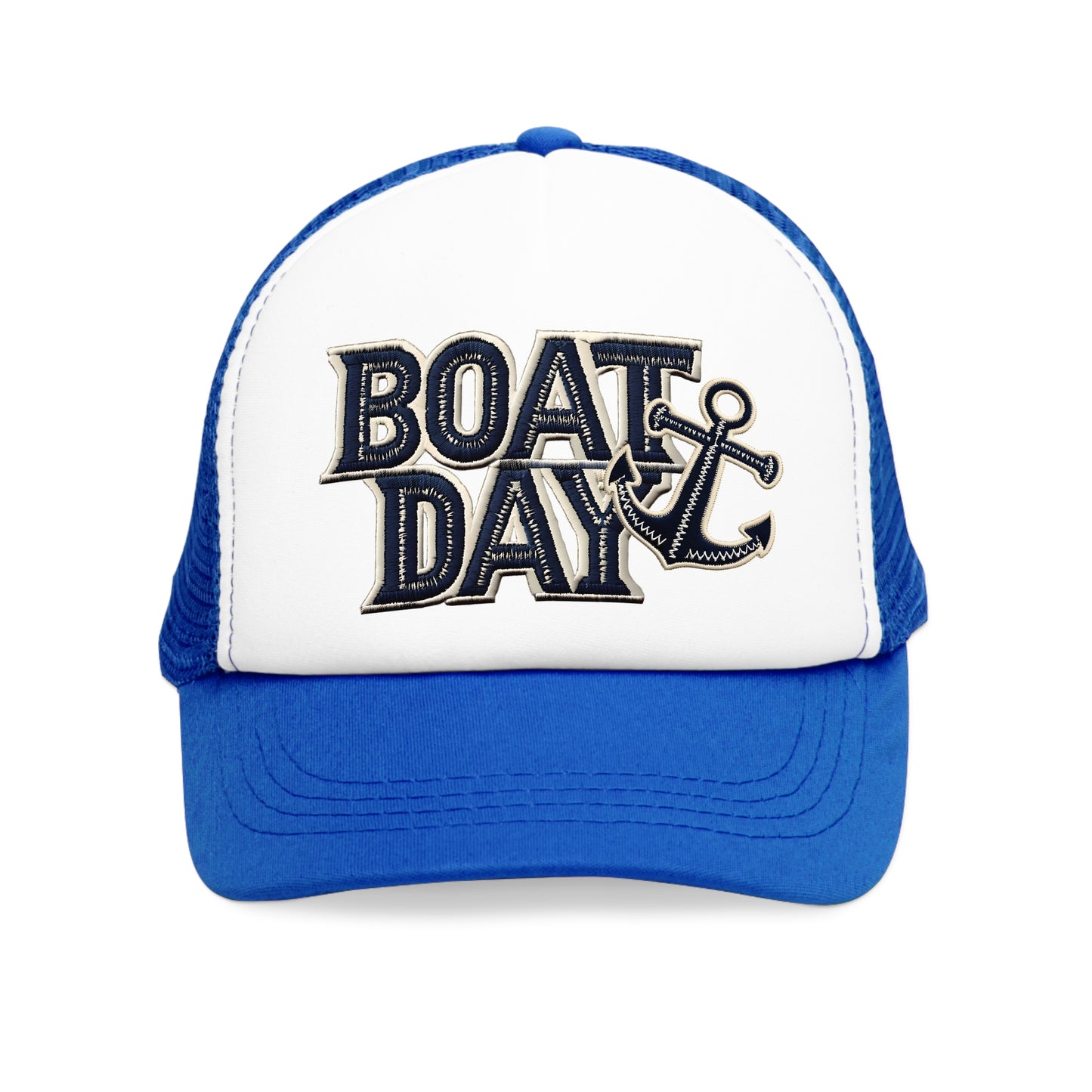 Mesh Cap, Nautical Anchor Boat Day Boat Life, Sailor Hat, Cruise Apparel, Ship Theme Trucker Hat, Yacht Life