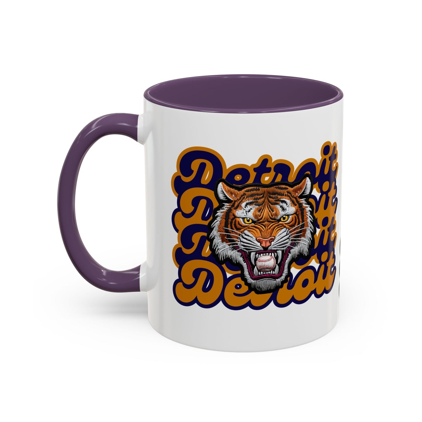 Bold Detroit Baseball, Tiger Coffee Mug, Fun Gift for Detroit Fans, Cute Tea Mug, Customizable Accent Mug, Collectible Sports Mug