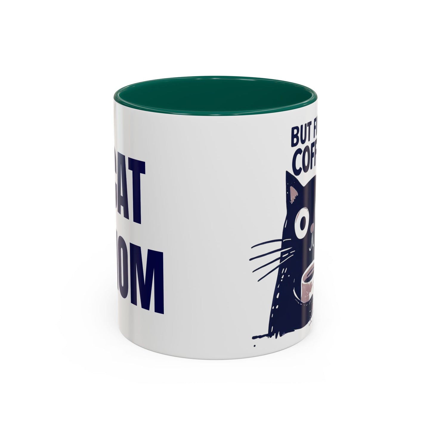 But First Coffee Cat Mug - Colorful 11oz/15oz Coffee Cup, Perfect for Cat Lovers, Gift for Mom, Birthday, Housewarming