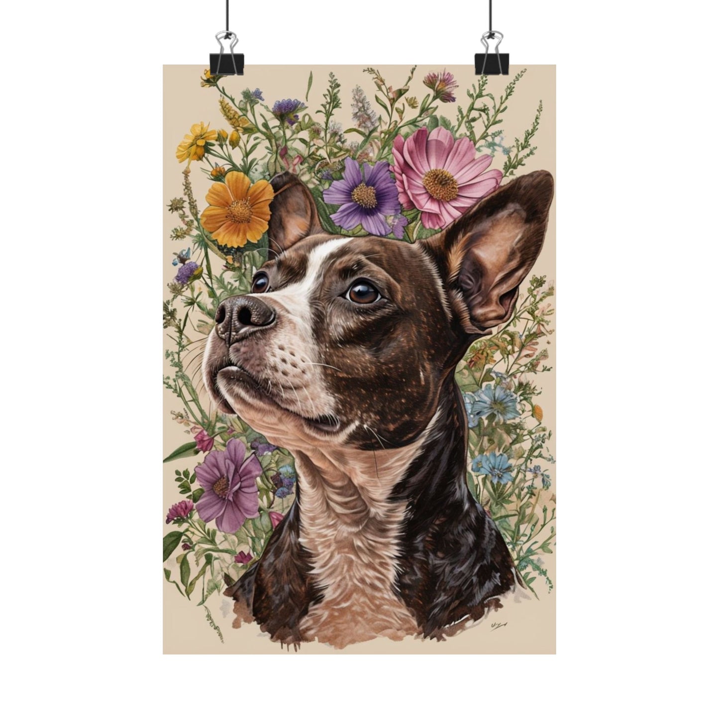 Poster - Jack Russel Boston Terrier Mix BoJack Matte Vertical
