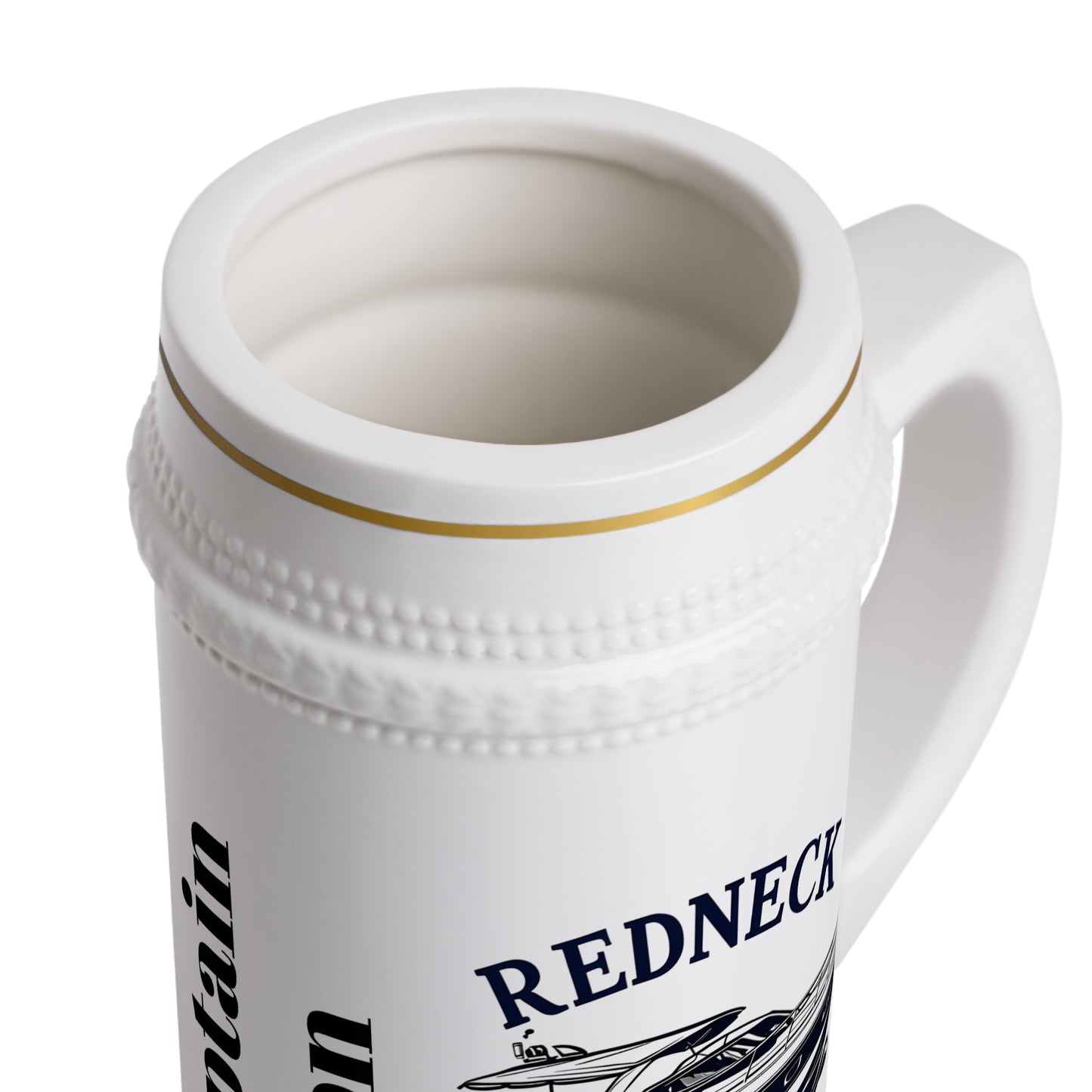 Nautical Stein Mug for Boat Lovers, Captain Gift, Redneck Yacht Club Collector, Summer Parties, Father's Day Celebrations, Funny Boating