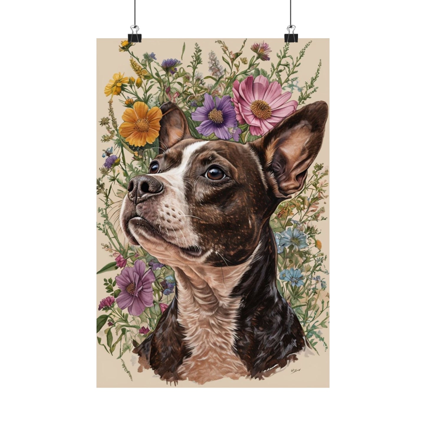 Poster - Jack Russel Boston Terrier Mix BoJack Matte Vertical