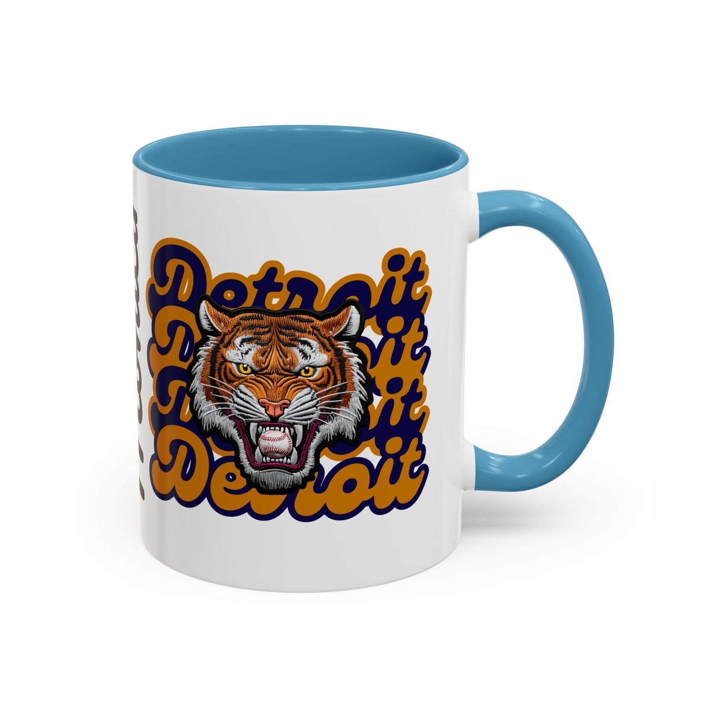 Bold Detroit Baseball, Tiger Coffee Mug, Fun Gift for Detroit Fans, Cute Tea Mug, Customizable Accent Mug, Collectible Sports Mug