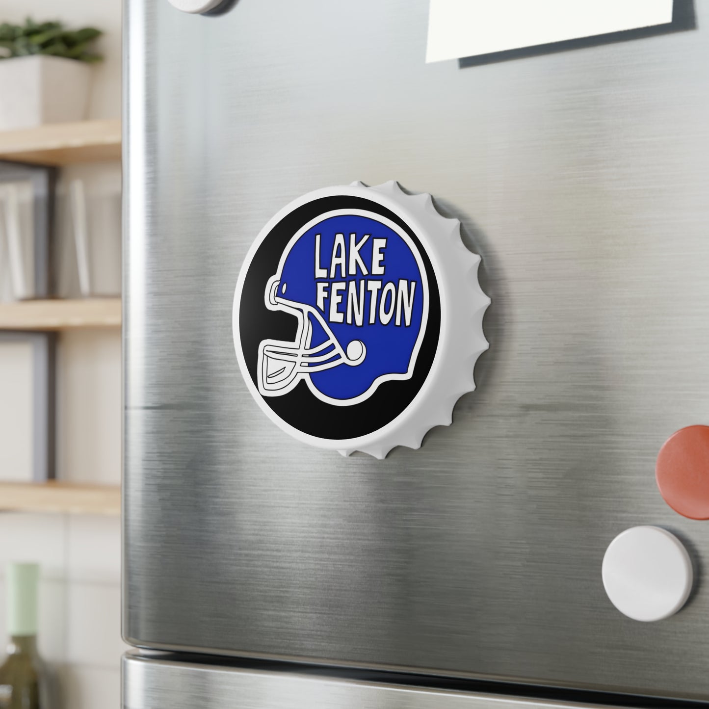 Bottle Opener, Personalized Lake Fenton Blue Devils Football Coach Gift, School Team Spirit, Customizable Gift, School Pride, Michigan