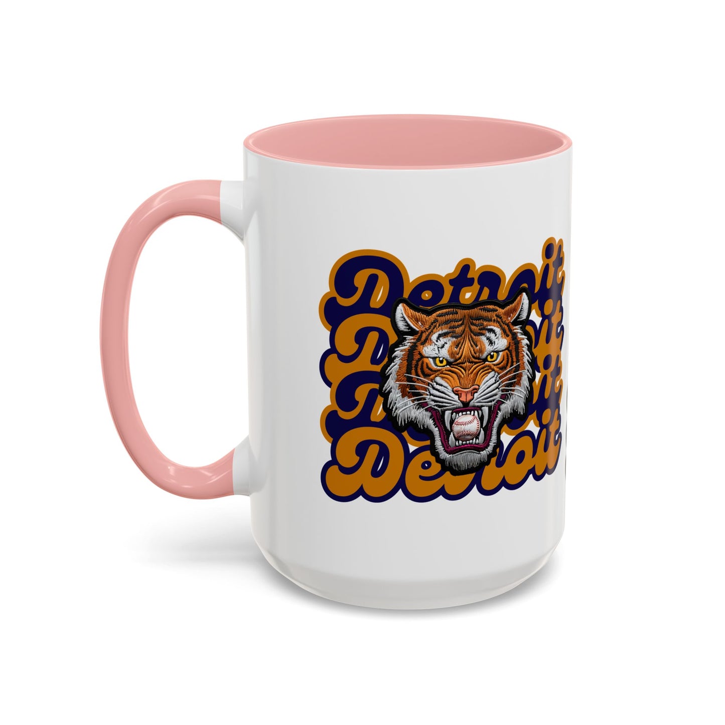 Bold Detroit Baseball, Tiger Coffee Mug, Fun Gift for Detroit Fans, Cute Tea Mug, Customizable Accent Mug, Collectible Sports Mug