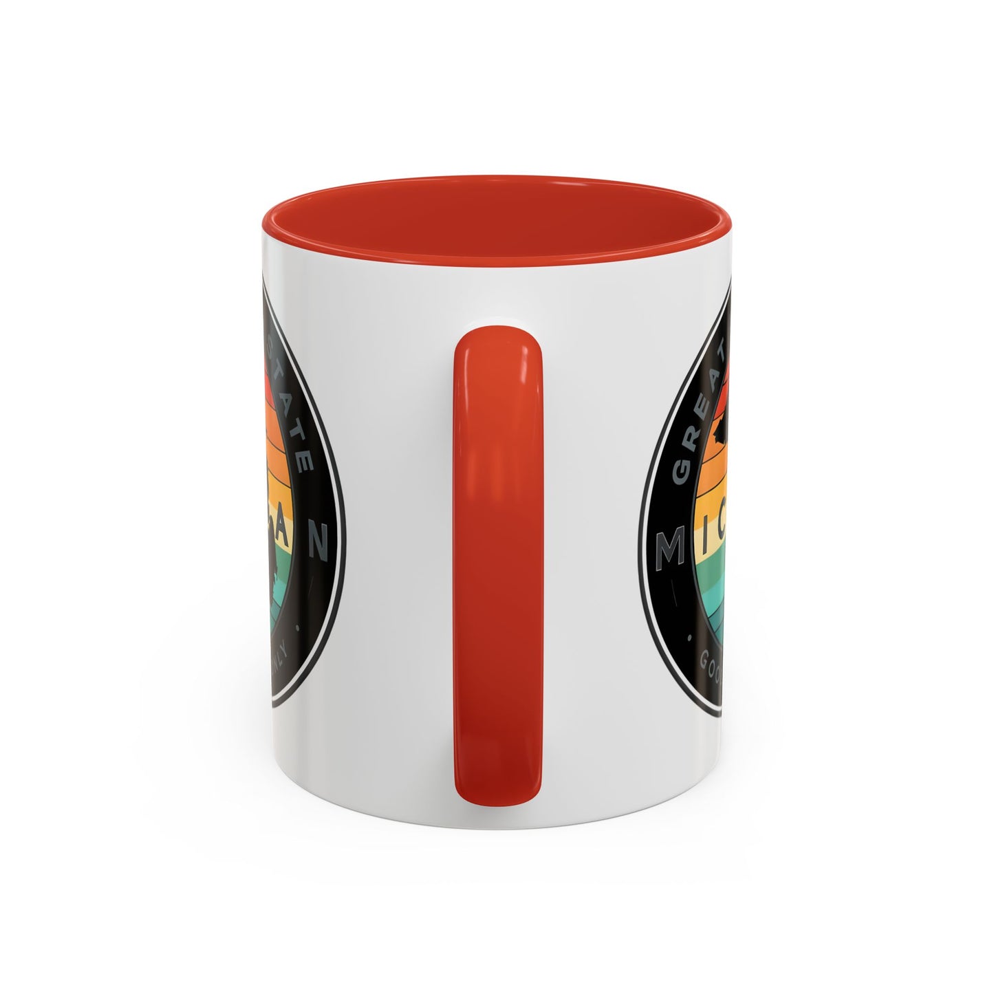 Michigan Accent Coffee Mug, Great Lakes State Cup, Personalized Gift for Michiganders, Camping, Boating, Good Vibes Only