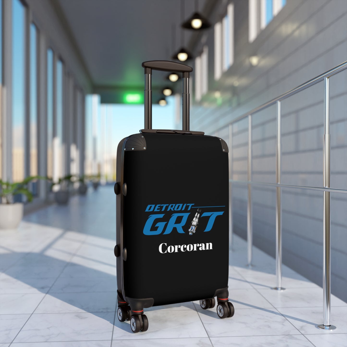Suitcase, Detroit Grit 313, Lions Football, Personalized Fan Gift, Detroit Football Decals, Travel Accessories