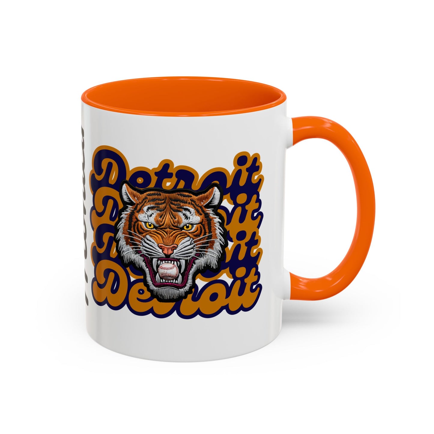 Bold Detroit Baseball, Tiger Coffee Mug, Fun Gift for Detroit Fans, Cute Tea Mug, Customizable Accent Mug, Collectible Sports Mug