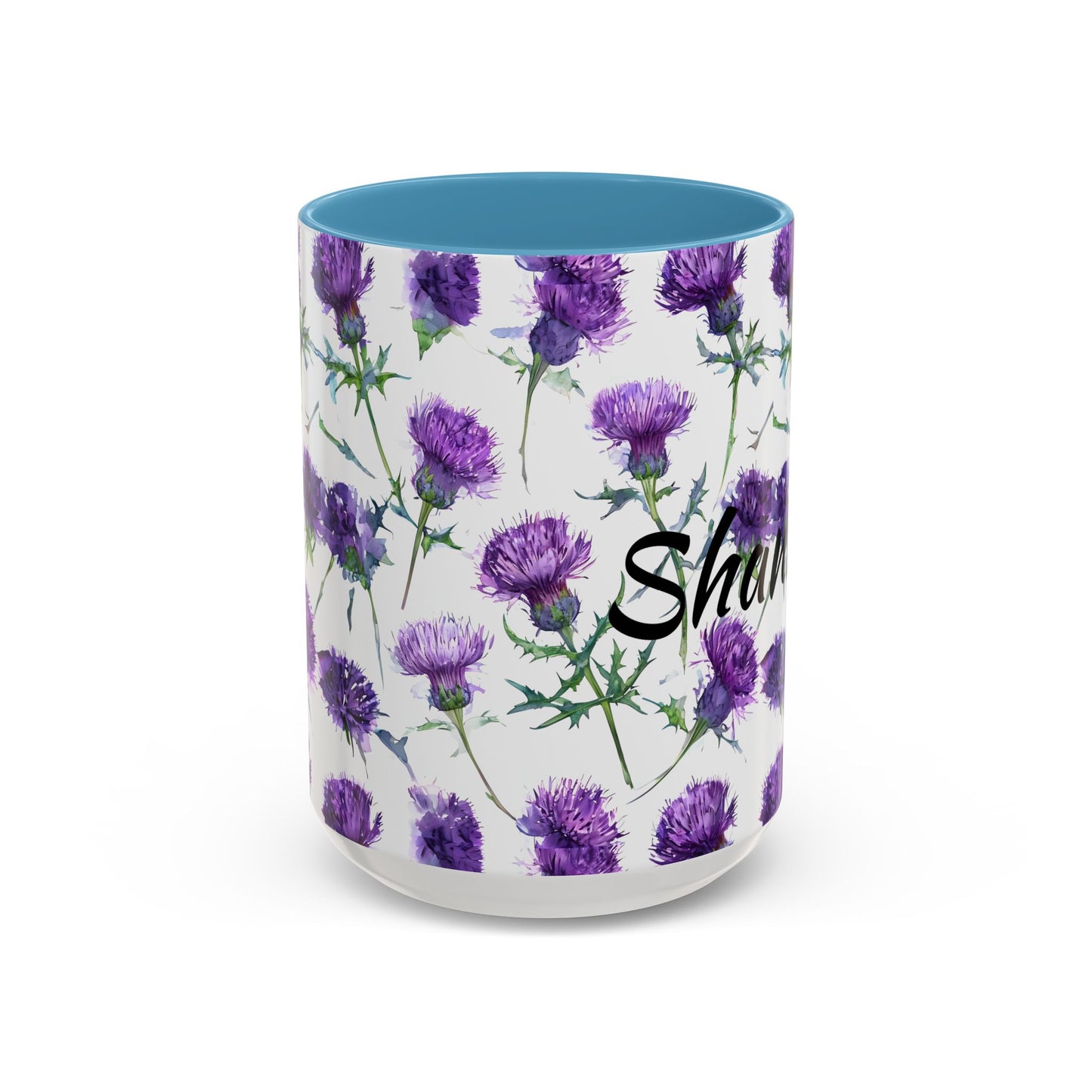 Coffee Mug, Scottish Thistle Design, Tea Cup, Floral Pattern, Gift for Her, Ceramic Mug, Kitchen Decor, Unique Mug, Personalized