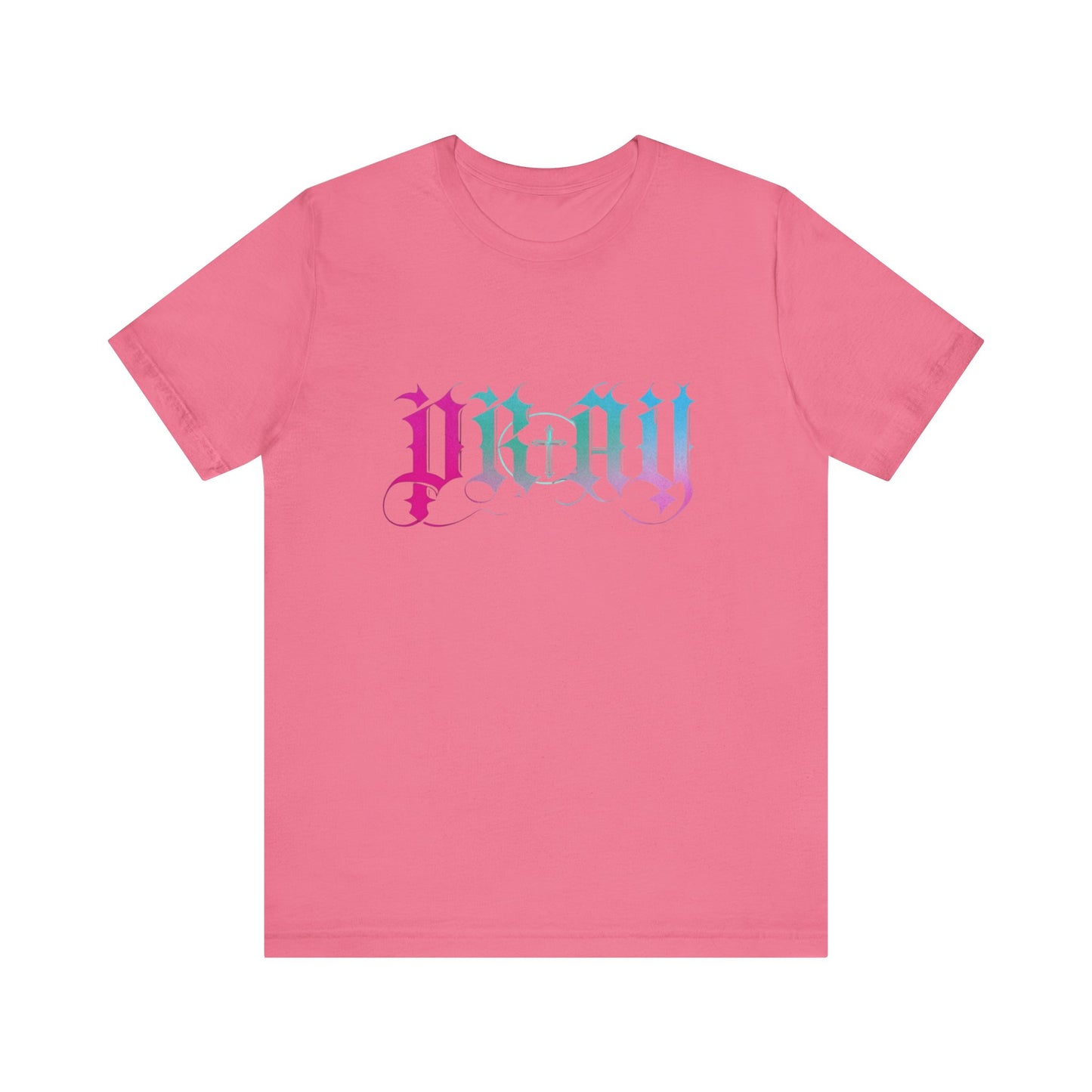 Pray with Cross Unisex T-Shirt, Religious Graphic Tee, Christian Gift, Bella Canvas Shirt, Unisex Jersey Top