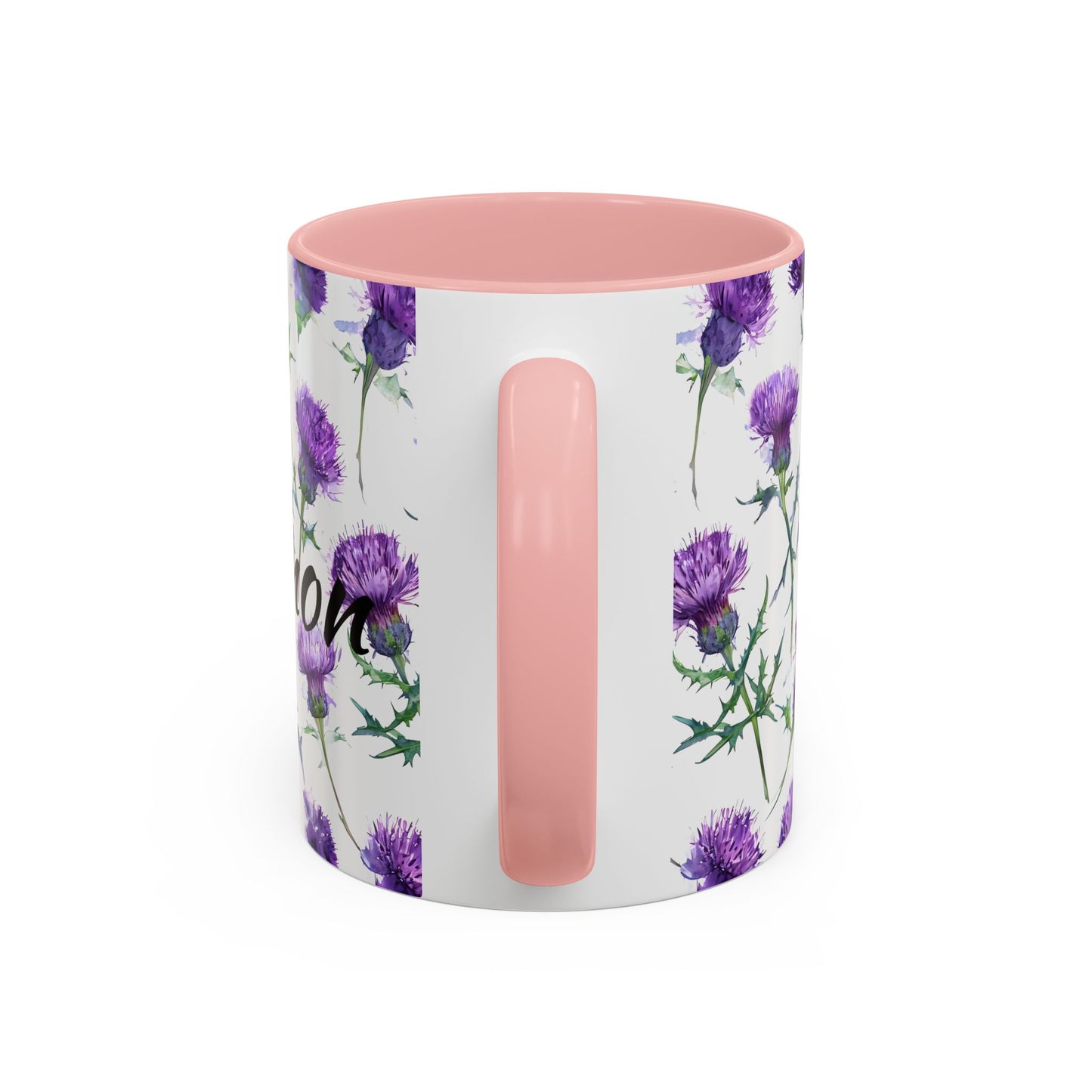 Coffee Mug, Scottish Thistle Design, Tea Cup, Floral Pattern, Gift for Her, Ceramic Mug, Kitchen Decor, Unique Mug, Personalized