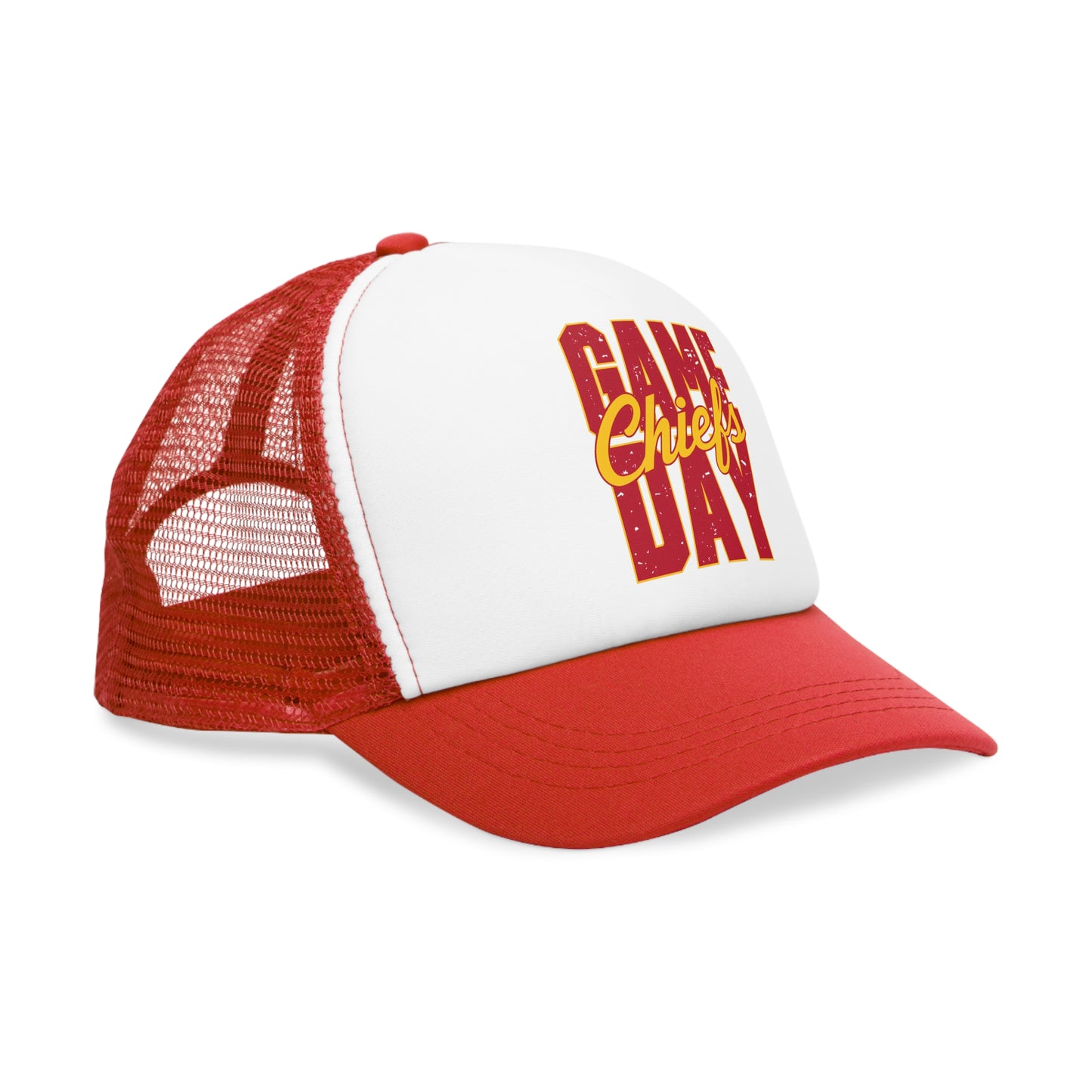 Mesh Cap for Chiefs Game Day Fans - Chiefs Football Baseball Soccer Fan Apparel, Volleyball Softball Hat