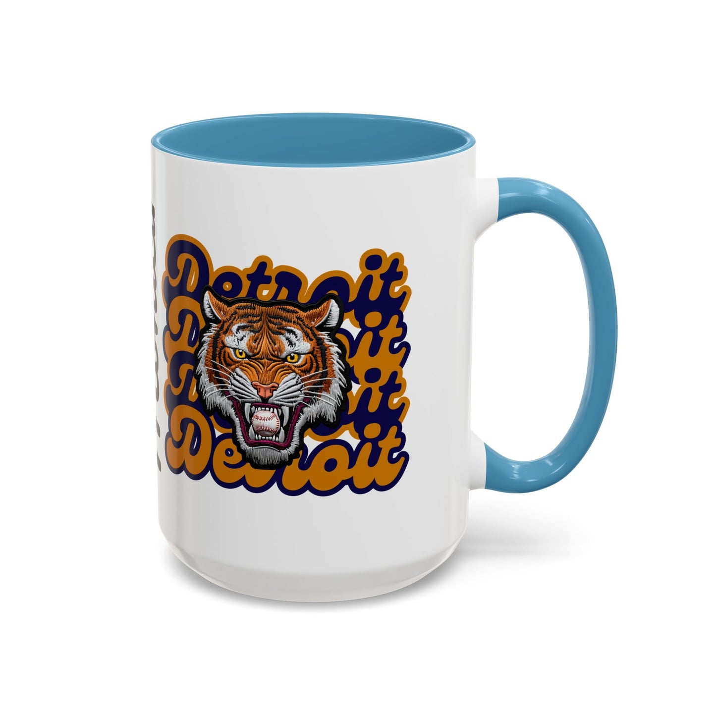 Bold Detroit Baseball, Tiger Coffee Mug, Fun Gift for Detroit Fans, Cute Tea Mug, Customizable Accent Mug, Collectible Sports Mug