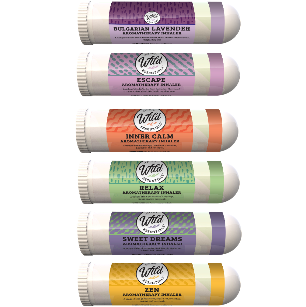 Relax 6 Assorted Aromatherapy Inhalers w/ essential oils