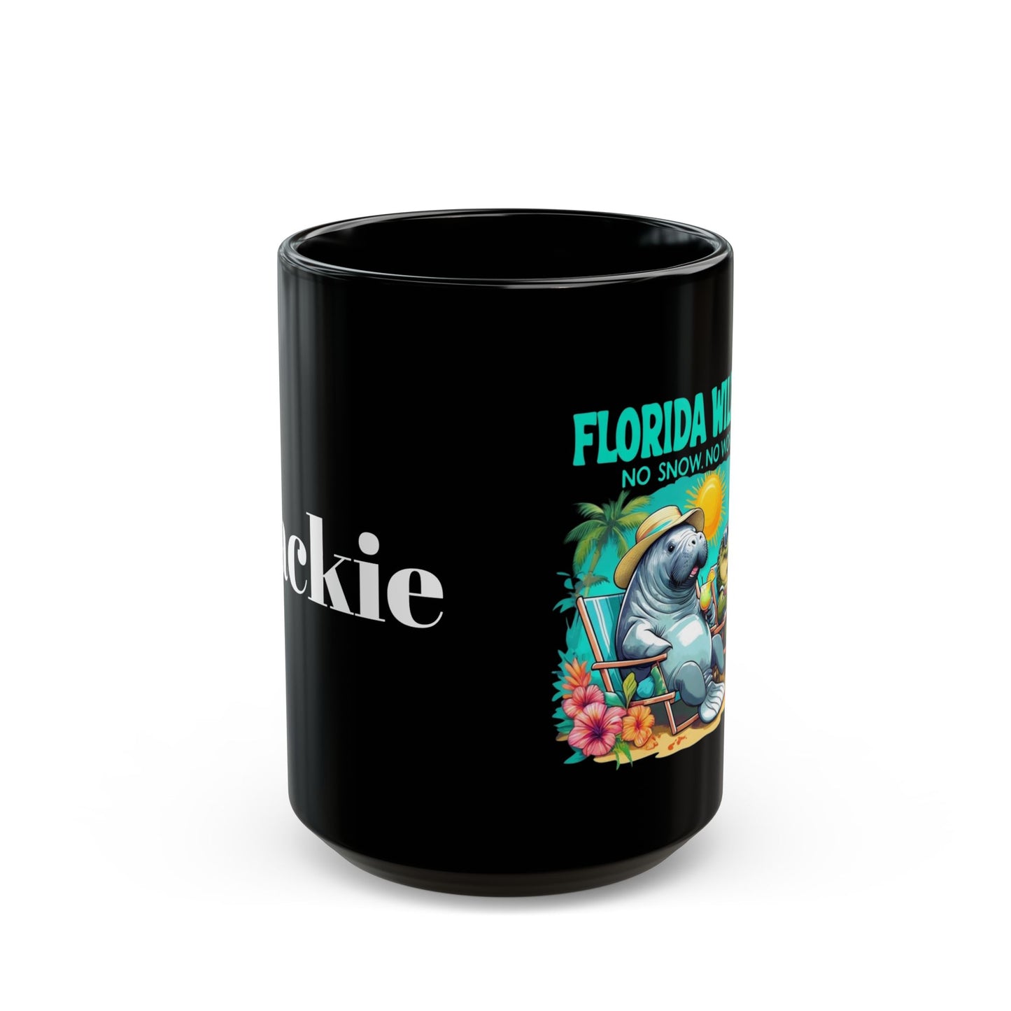Mug, Florida Wildlife Manatee Alligator Cocktails Beach Chairs No Snow, Tropical Mug, Coastal Mug, Animal Lover Gift, Summer Vibes,