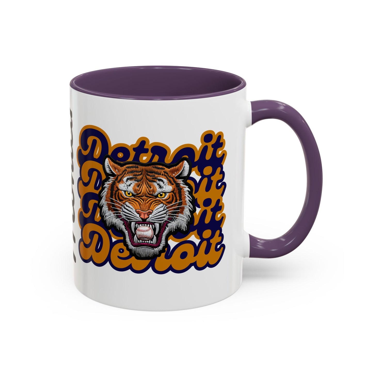 Bold Detroit Baseball, Tiger Coffee Mug, Fun Gift for Detroit Fans, Cute Tea Mug, Customizable Accent Mug, Collectible Sports Mug