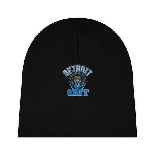 Infant Baby Beanie - Detroit Grit Design, Baby Gift, Baby Shower Gift, Detroit Football, Lions Football, Gender Reveal