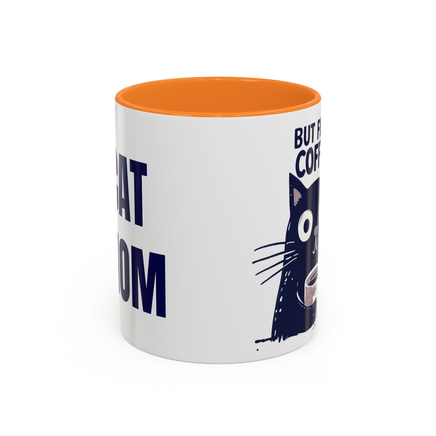 But First Coffee Cat Mug - Colorful 11oz/15oz Coffee Cup, Perfect for Cat Lovers, Gift for Mom, Birthday, Housewarming
