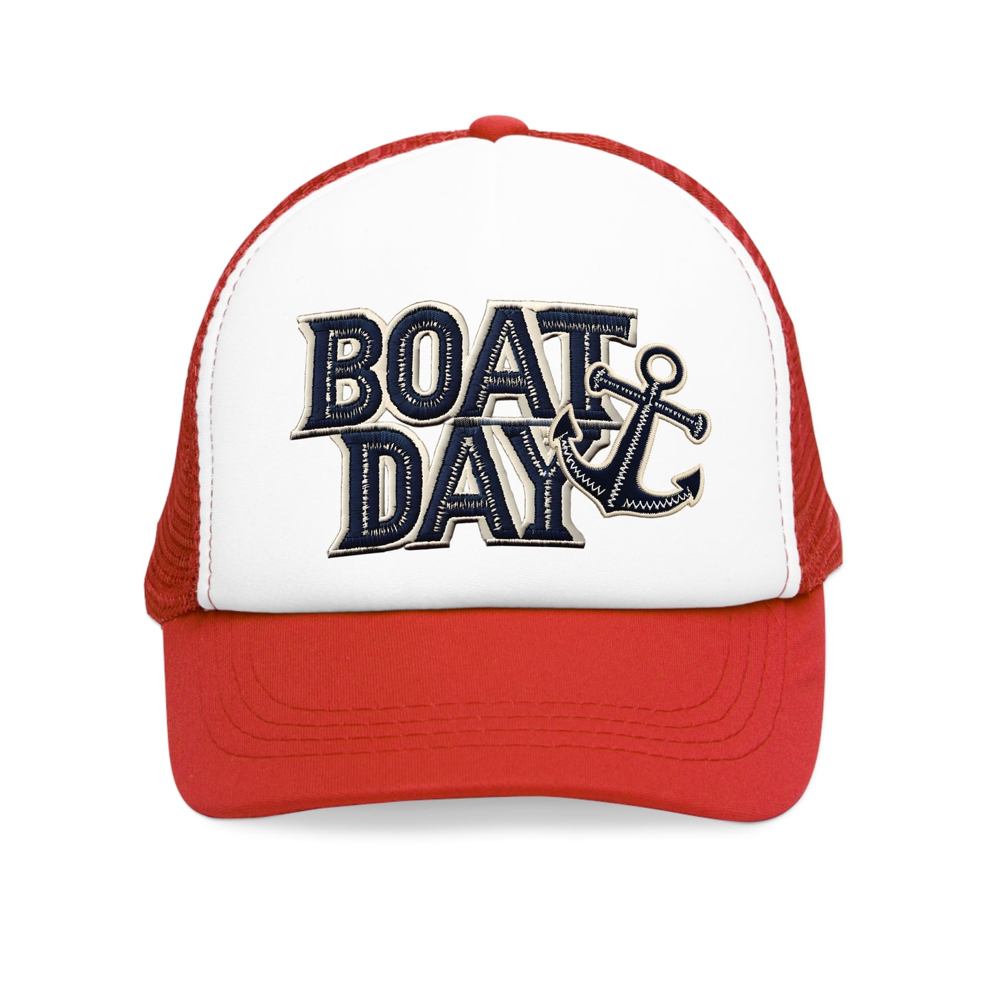 Mesh Cap, Nautical Anchor Boat Day Boat Life, Sailor Hat, Cruise Apparel, Ship Theme Trucker Hat, Yacht Life