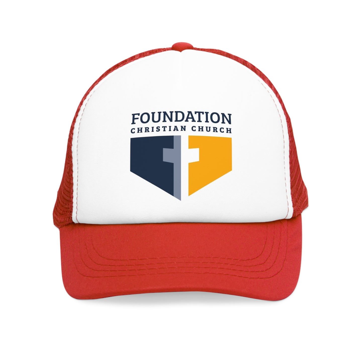 Foundation Christian Church Mesh Cap, Oakland University, Michigan, Faith, Cross, Baseball Hat, College, Rochester Michigan