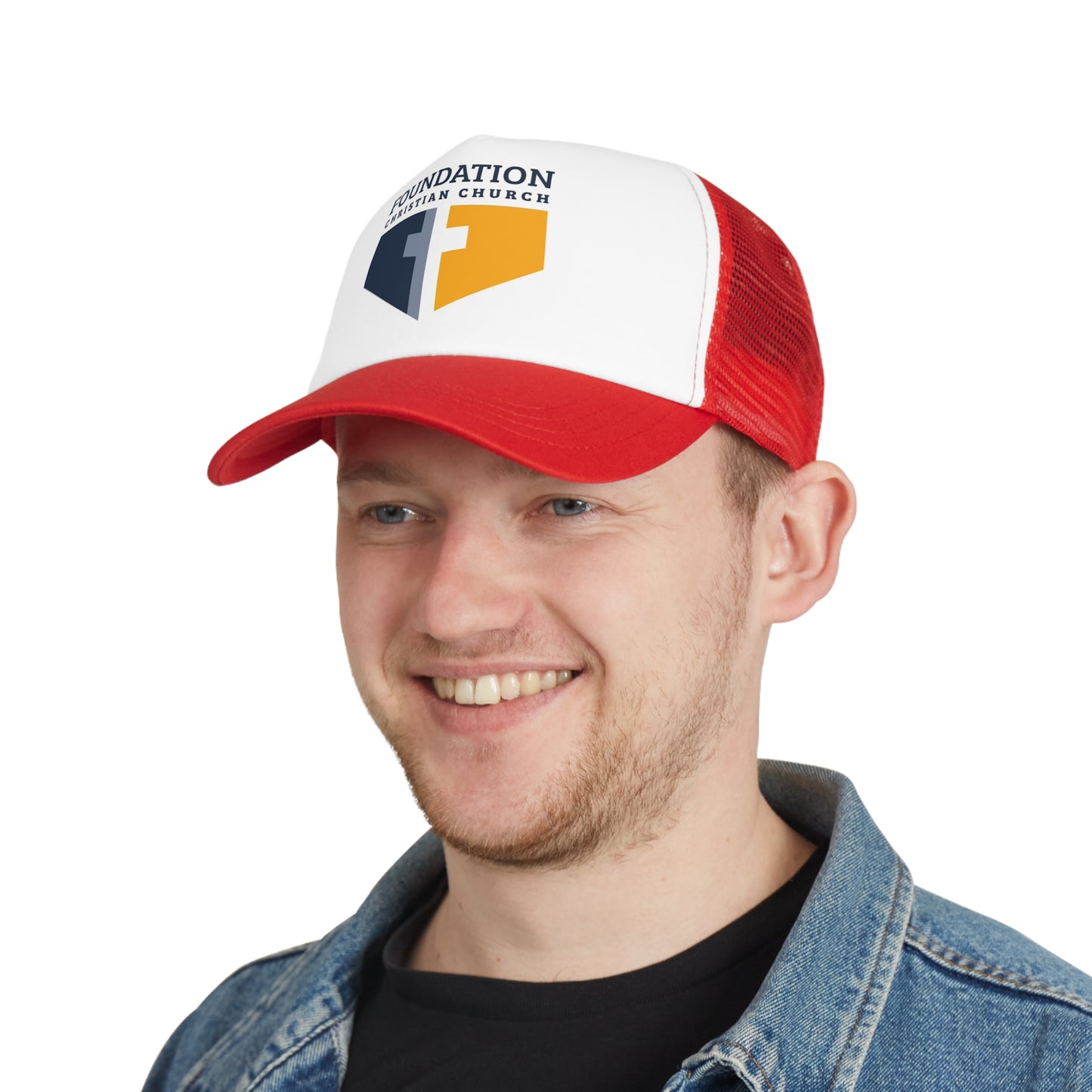 Foundation Christian Church Mesh Cap, Oakland University, Michigan, Faith, Cross, Baseball Hat, College, Rochester Michigan