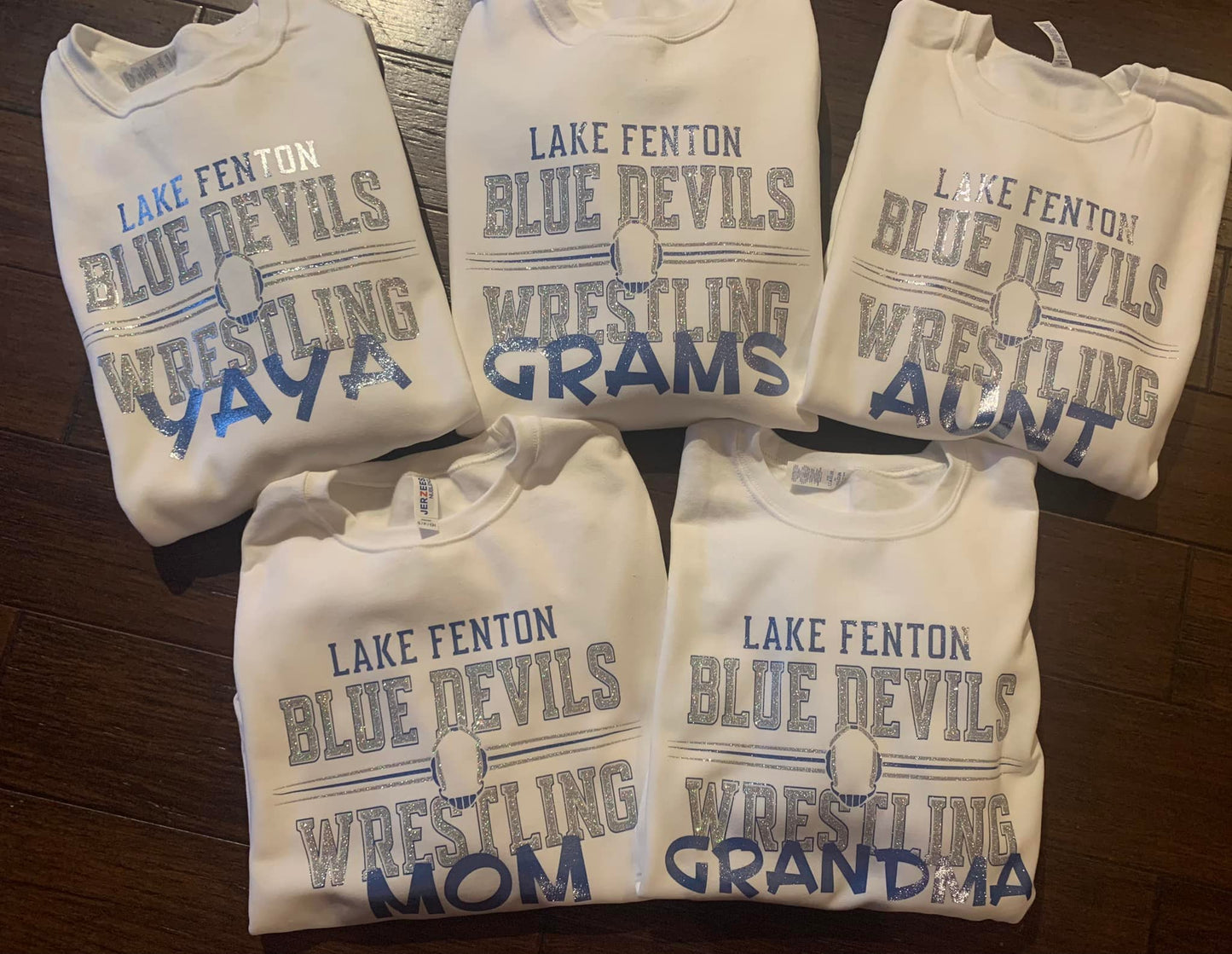 Lake Fenton Wrestling Mom Aunt Grandma Nana GiGi Personalized Sweatshirt Sizes S-5XL