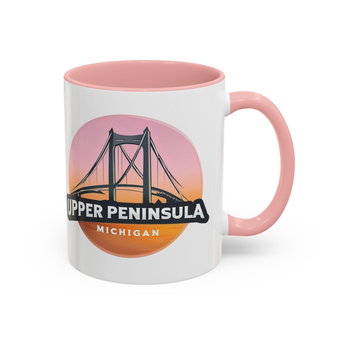 Coffee Mug, Mackinac Bridge Upper Peninsula Michigan Personalized Cup, Mackinac Island, Custom Name Mug, Gift for Coffee Lover, Travel Mug,