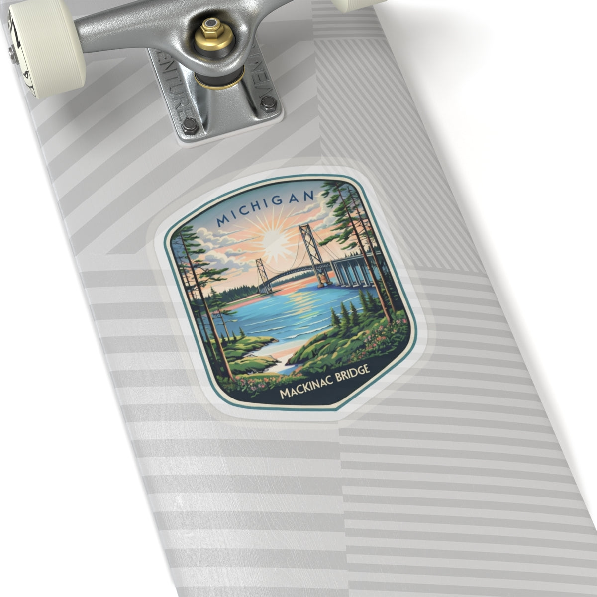 Michigan Mackinac Bridge, Great Lakes, Mackinaw City, St Ignace Kiss-Cut Stickers, Pure Michigan, Notebook, Journal