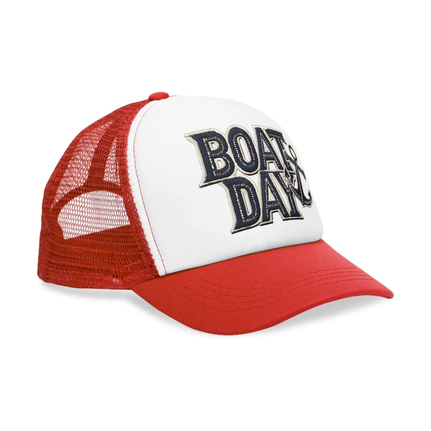 Mesh Cap, Nautical Anchor Boat Day Boat Life, Sailor Hat, Cruise Apparel, Ship Theme Trucker Hat, Yacht Life