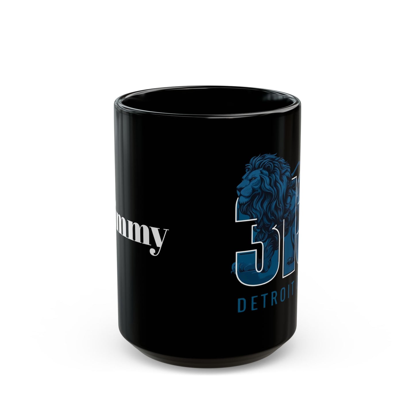 Detroit Grit 313 Black Mug, Detroit Football Lions Fan Cup, 11oz, 15oz, Sports Team Gift, Team Spirit Mug