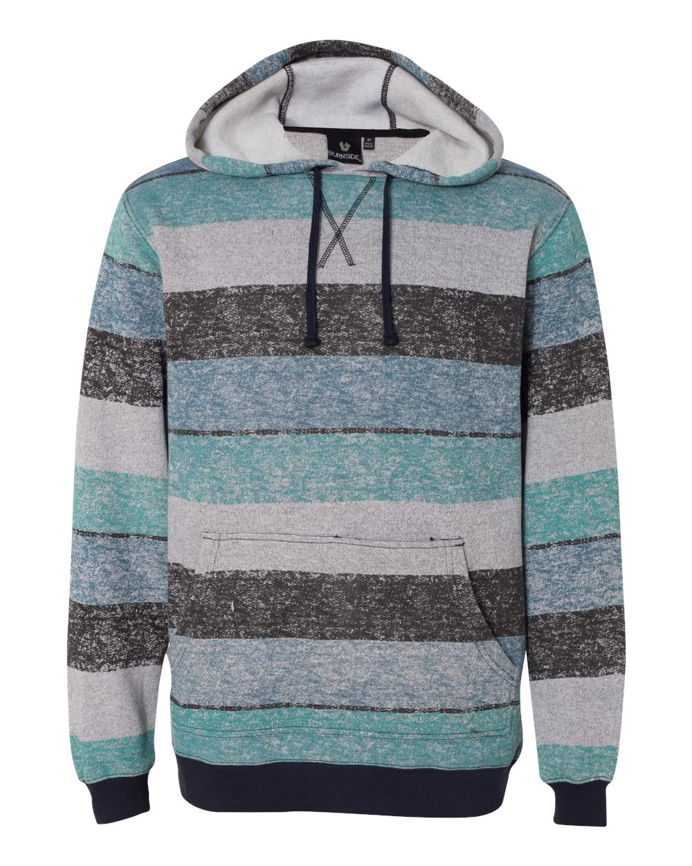 Burnside - Printed Stripes Fleece Sweatshirt Sizes S-3XL