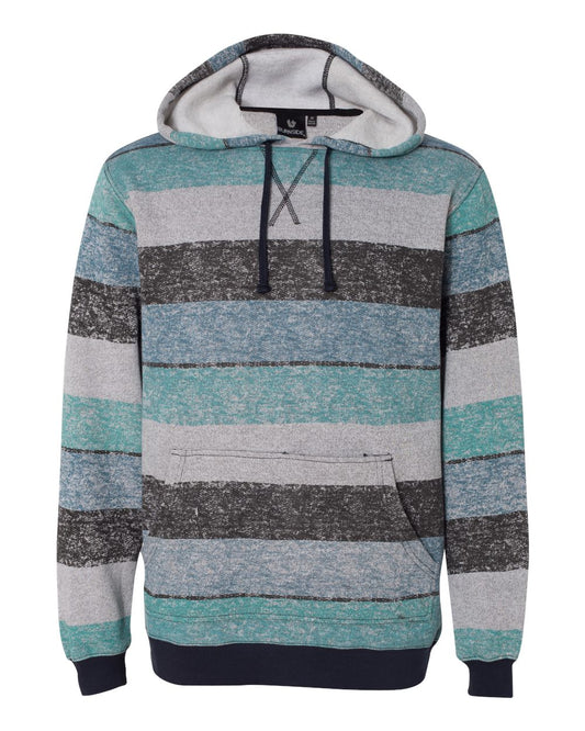 Burnside - Printed Stripes Fleece Sweatshirt Sizes S-3XL