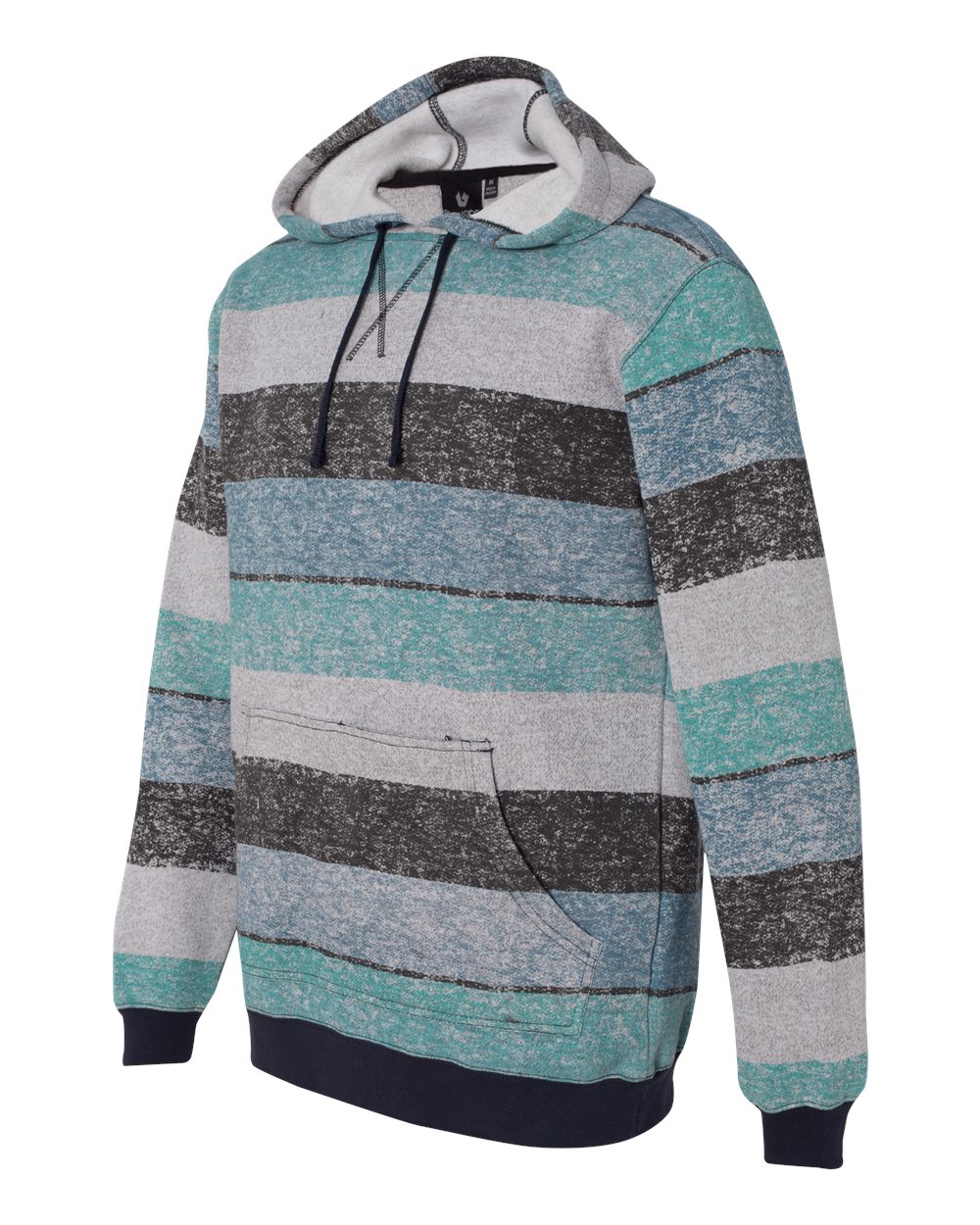 Burnside - Printed Stripes Fleece Sweatshirt Sizes S-3XL