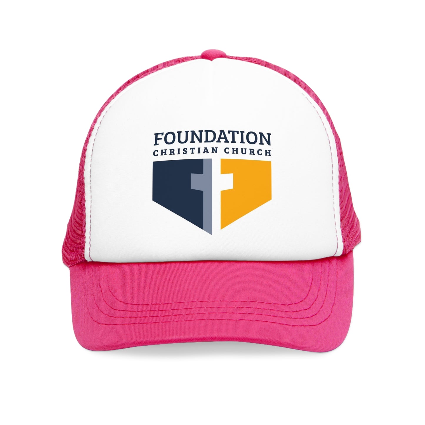 Foundation Christian Church Mesh Cap, Oakland University, Michigan, Faith, Cross, Baseball Hat, College, Rochester Michigan