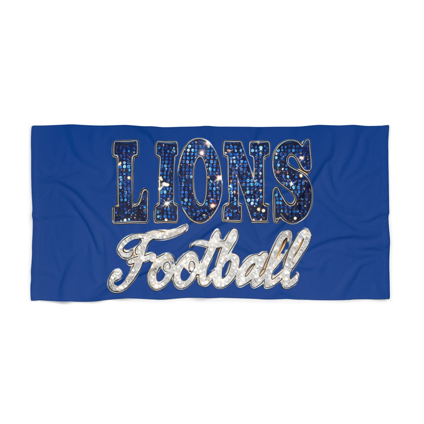 Lions Football Beach Towel, 2 sizes available, Lions Football Fan, Gifts for Lions Football Fan, Vacation Beach Towel,  Lake Beach Towel