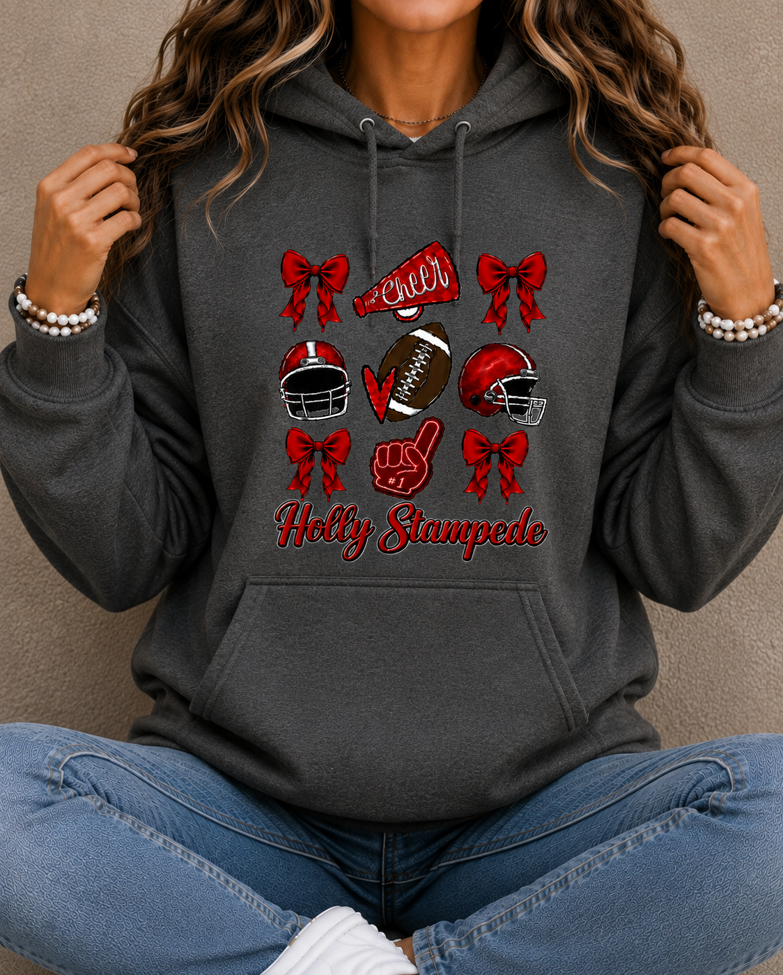 Holly Bronchos Cheer & Football Spirit Wear | Gildan Softstyle T-Shirt, Crewneck Sweatshirt or Hoodie